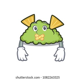 Silent guacamole mascot cartoon style