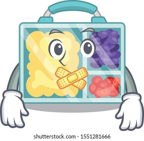 silent happy lunch box above character table