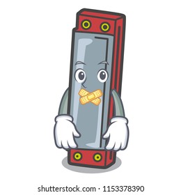 Silent harmonica mascot cartoon style