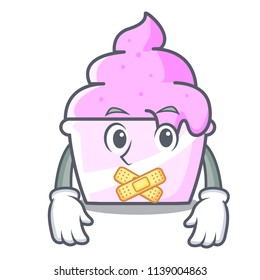 Silent ice cream paper cup mascot cartoon