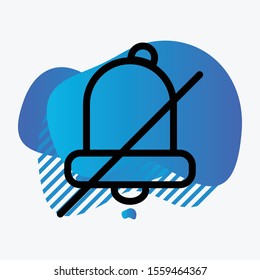silent icon isolated on background
