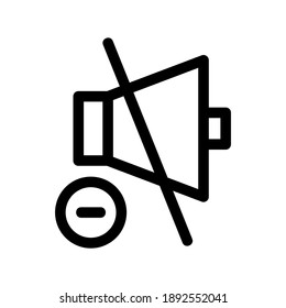 Icono silencioso o logotipo aislado símbolo de señas ilustración vectorial - iconos vectoriales de estilo negro de alta calidad
