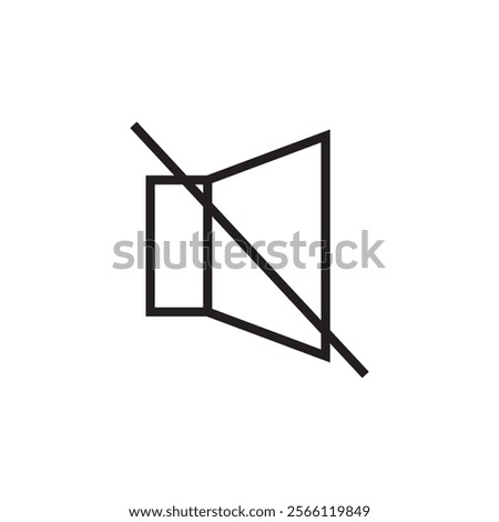 silent icon outline stroke vector eps editable