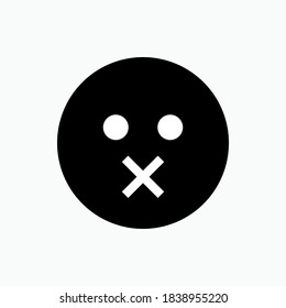 Silent Icon - Vector Logo Template.