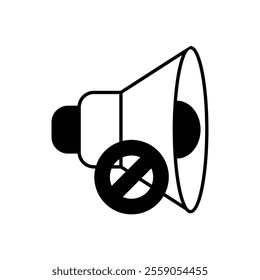 silent icon with white background vector stock illustration