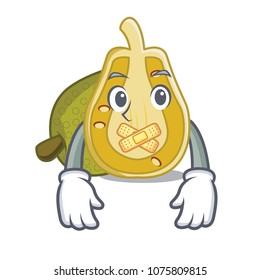 Silent jackfruit mascot cartoon style