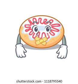 Silent jelly donut mascot cartoon