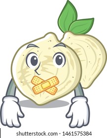 Silent jicama in the a cartoon shape
