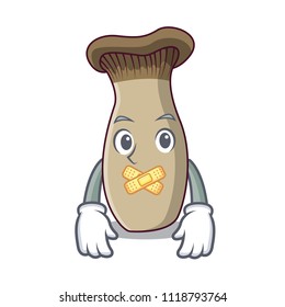 Silent king trumpet mushroom mascot cartoon