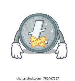 Silent Litecoin character cartoon style