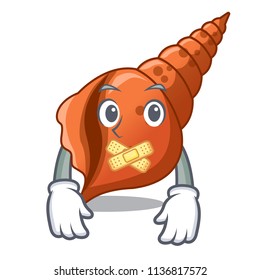 Silent long shell mascot cartoon