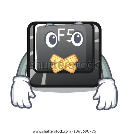 Silent longest F5 button on cartoon keyboard