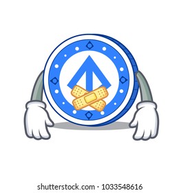 Silent loopring coin mascot cartoon