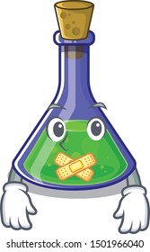 Silent magic potion on the cartoon table