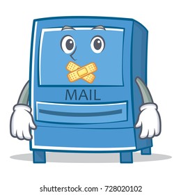 Silent mailbox character cartoon style