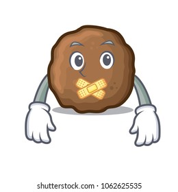 Silent meatball mascot cartoon style