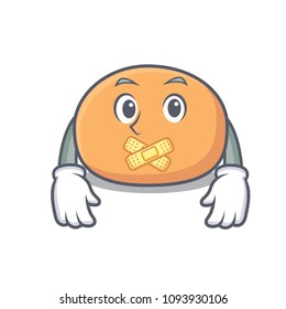 Silent mochi mascot cartoon style