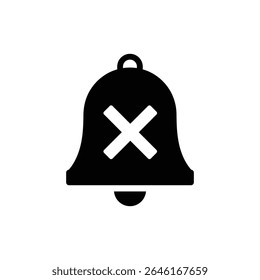 Silent Mode Bell Icon with Crescent Moon for Night Mode
