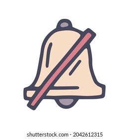 Silent Mode Color Vector Doodle Simple Icon