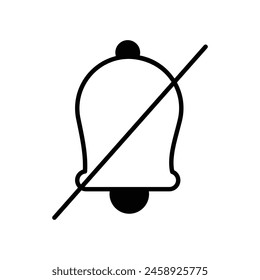 Icono de modo silencioso con fondo blanco Vector ilustración de stock
