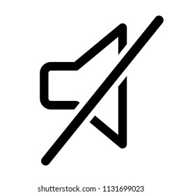 Silent Mode outline icon. Clipart image isolated on white background