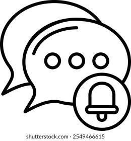Silent mode Outline Icon Style Design