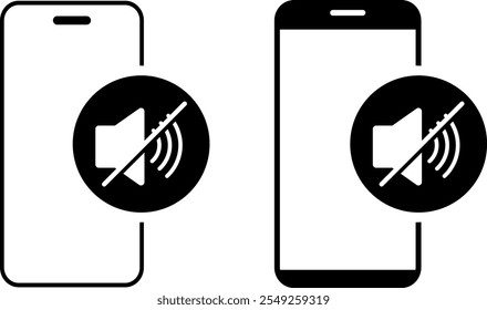 silent mode phone icon set. Digital Tablet Signal. Mobile phone signal strength icons 