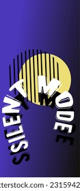 silent mode poster with blue gradient background