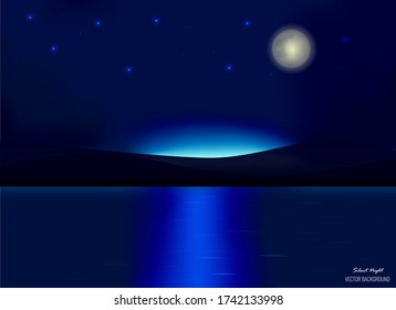 Fondo vectorial abstracto nocturno silencioso 