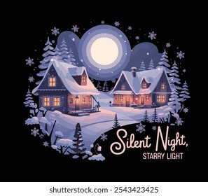 Silent night starry light t-shirt