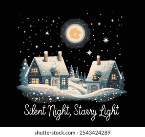 Silent night starry light t-shirt