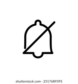 silent notification icon symbol vector template
