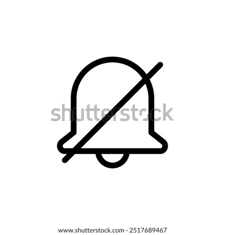 silent notification icon symbol vector template
