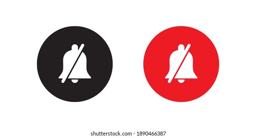 Silent Notification Icon Vector in Flat Style