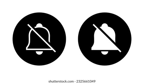 Silent notification icon vector. Mute mode button concept