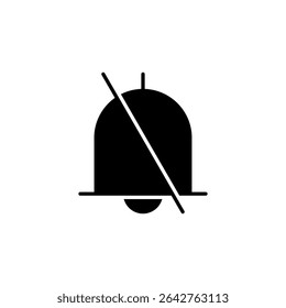 silent notification, mute icon vector