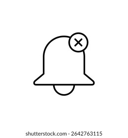 silent notification, mute icon vector