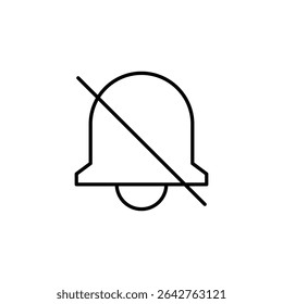 silent notification, mute icon vector