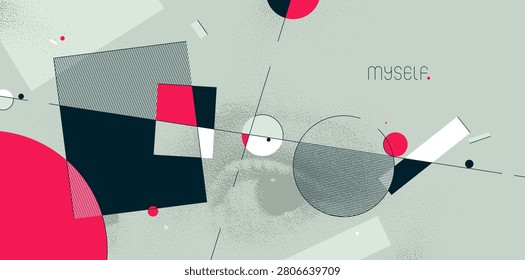 Silent observer, hidden eyes within minimal geometric composition with subtle psychologicsl tension and conceptual depth.