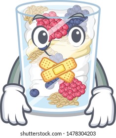 Silent parfait isolated with in the cartoon