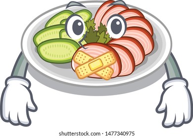 Silent peking duck served on cartoon plate