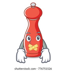 Silent pepper mill character cartoon