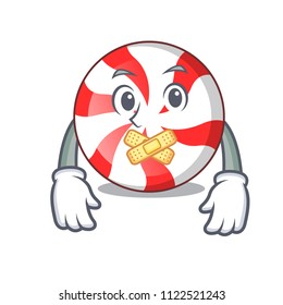 Silent peppermint candy mascot cartoon