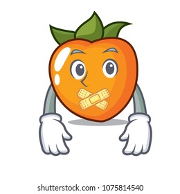 Silent persimmon mascot cartoon style