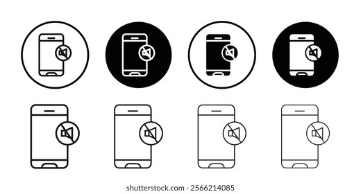 silent phone icon Symbol mark in filled style