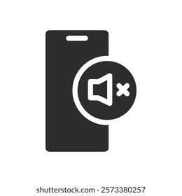 silent phone icon web design in vector