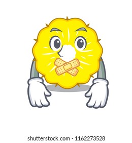Silent pineapple slice isolated on mascot