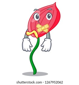 Silent pink anthurium flowers in character funny