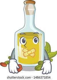 Silent pistachio oil isolated with the cartoon