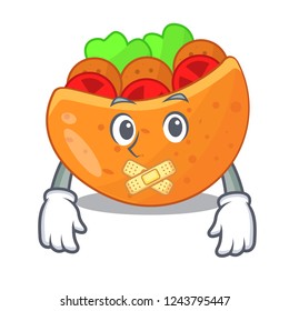 Silent Pita bread filled with vegetable mascot